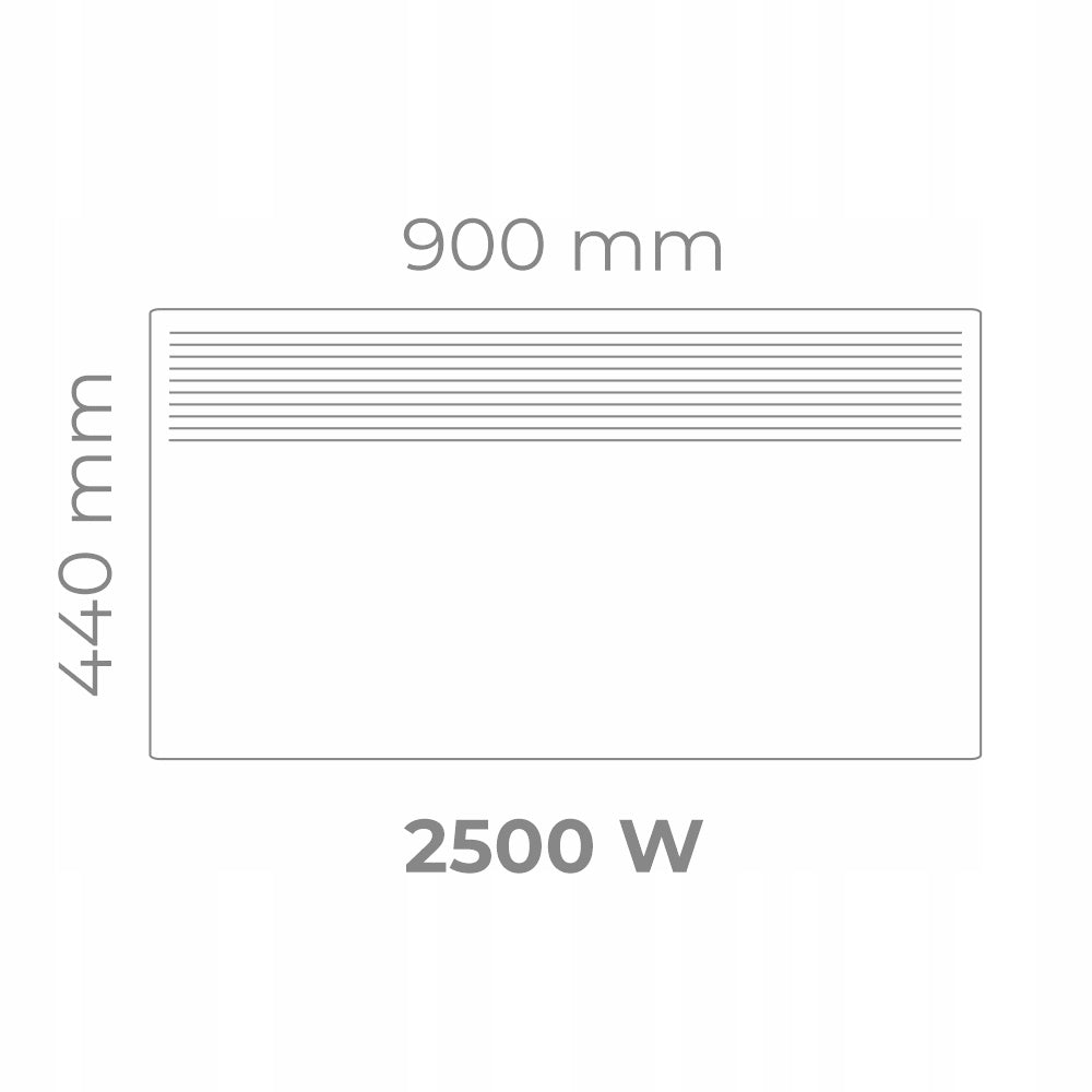 Grzejnik Elektryczny Termostat Programator Ścienny Solidny WiFi 2500W Biały