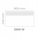Grzejnik Elektryczny Termostat Programator Ścienny Solidny WiFi 2500W Biały