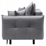 Sofa Rozkładana z Funkcją Spania i Pojemnikiem Ciemno-Szara 218 x 105 cm