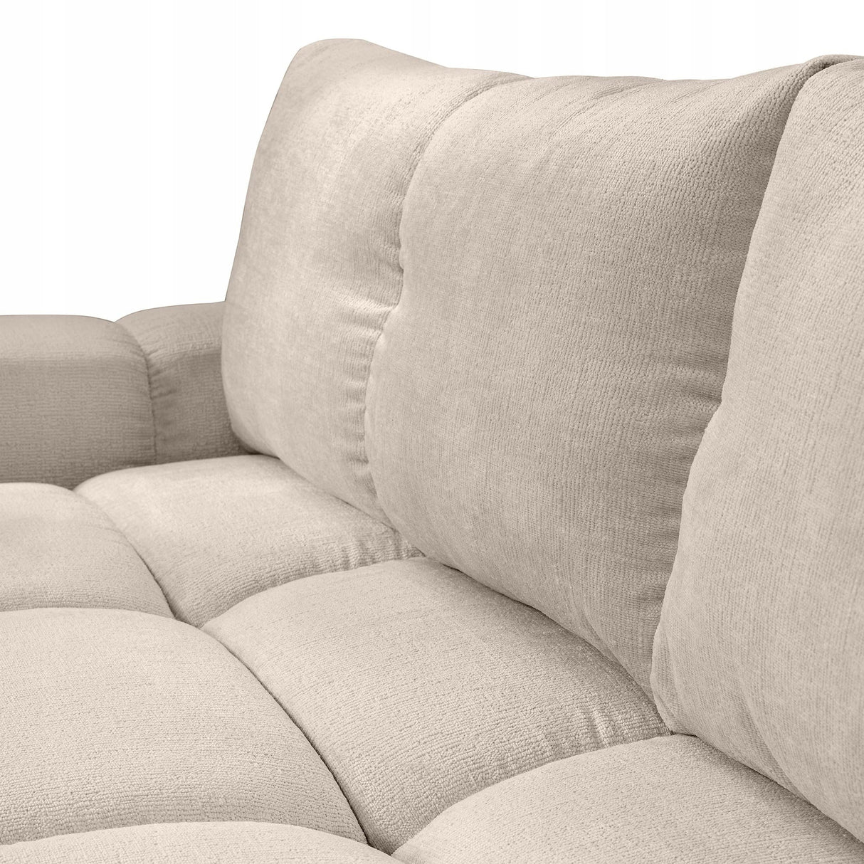 Sofa z Funkcją Spania i Pojemnikiem Beżowa Tkanina Perfect Harmony 59