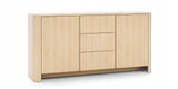 Komoda Dwudrzwiowa z Szufladami Zaokrąglona 168 cm Dąb Vicenza 168x39 cm