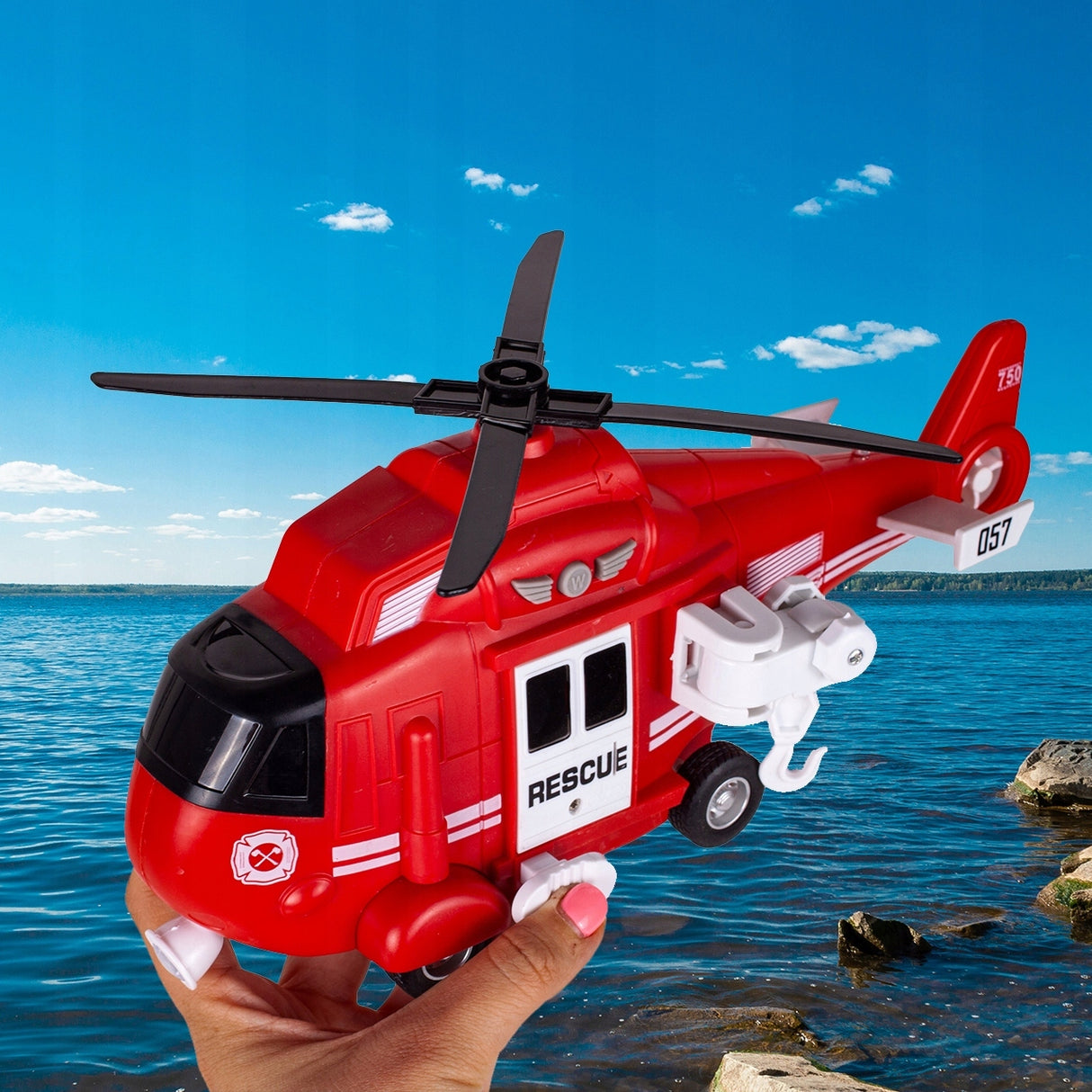 HELIKOPTER STRAŻY POŻARNEJ NAPĘD ŚWIATŁO DŹWIĘK
