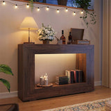 Stolik Konsolowy HOGA-JW0885X 122,5x29,8x81,8 cm Brązowy Solidny i Trwały
