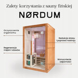 Sauna Narożna Osobowa Narożna Przeszklona na Cztery Osoby Czarna Fińska