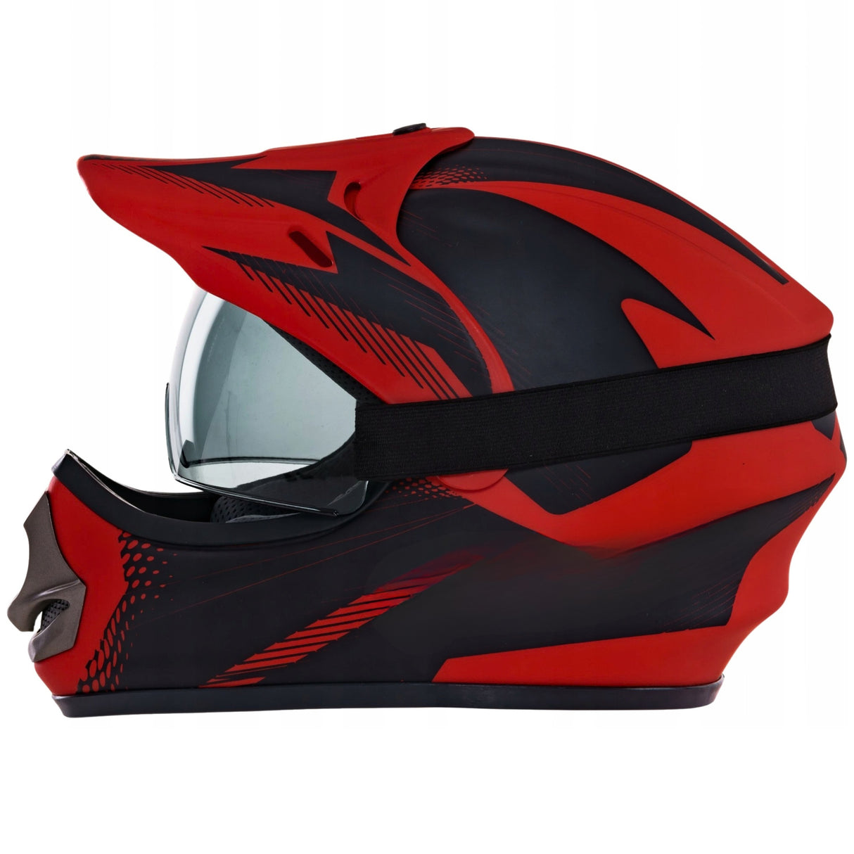 Kask Motocyklowy Crossowy Enduro na Motor Quad Skuter XXS 51-52 cm Czerwony