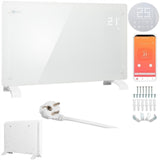 Grzejnik Konwektorowy Szklany Programowalny WiFi Biały 2500 W Elektryczny