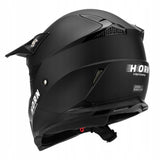 Kask Motocyklowy Cross Horn Enduro Quad + Google Crossowy XL Czarny Matowy