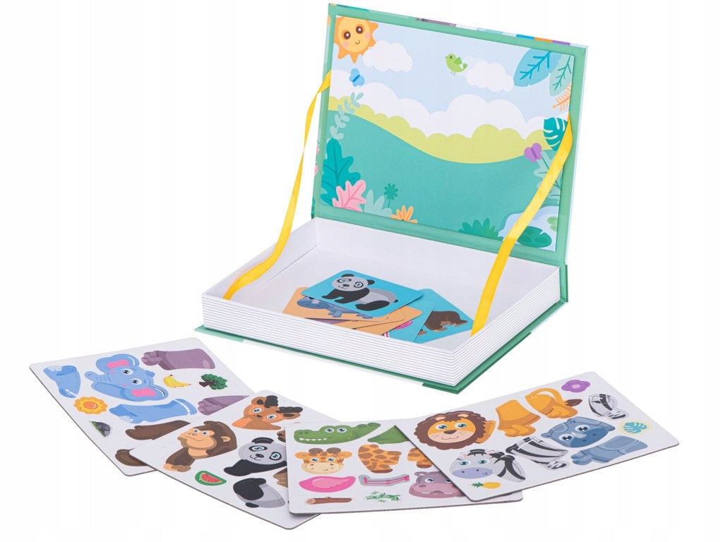Układanka Magnetyczna Puzzle Edukacyjne Zwierzęta Montessori Magnetyczne