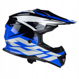Kask Motocyklowy Cross Cup/Two + Gogle, Kominiarka, Niebieski L