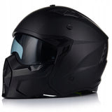 Kask Motocyklowy Predatora Daszek + 2xSzyba Czarny Mat M 4w1 Vito
