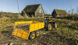 Traktor z Przyczepką Ciągnik Zdalnie Zabawkowy Żółty Sterowany Pilotem RC