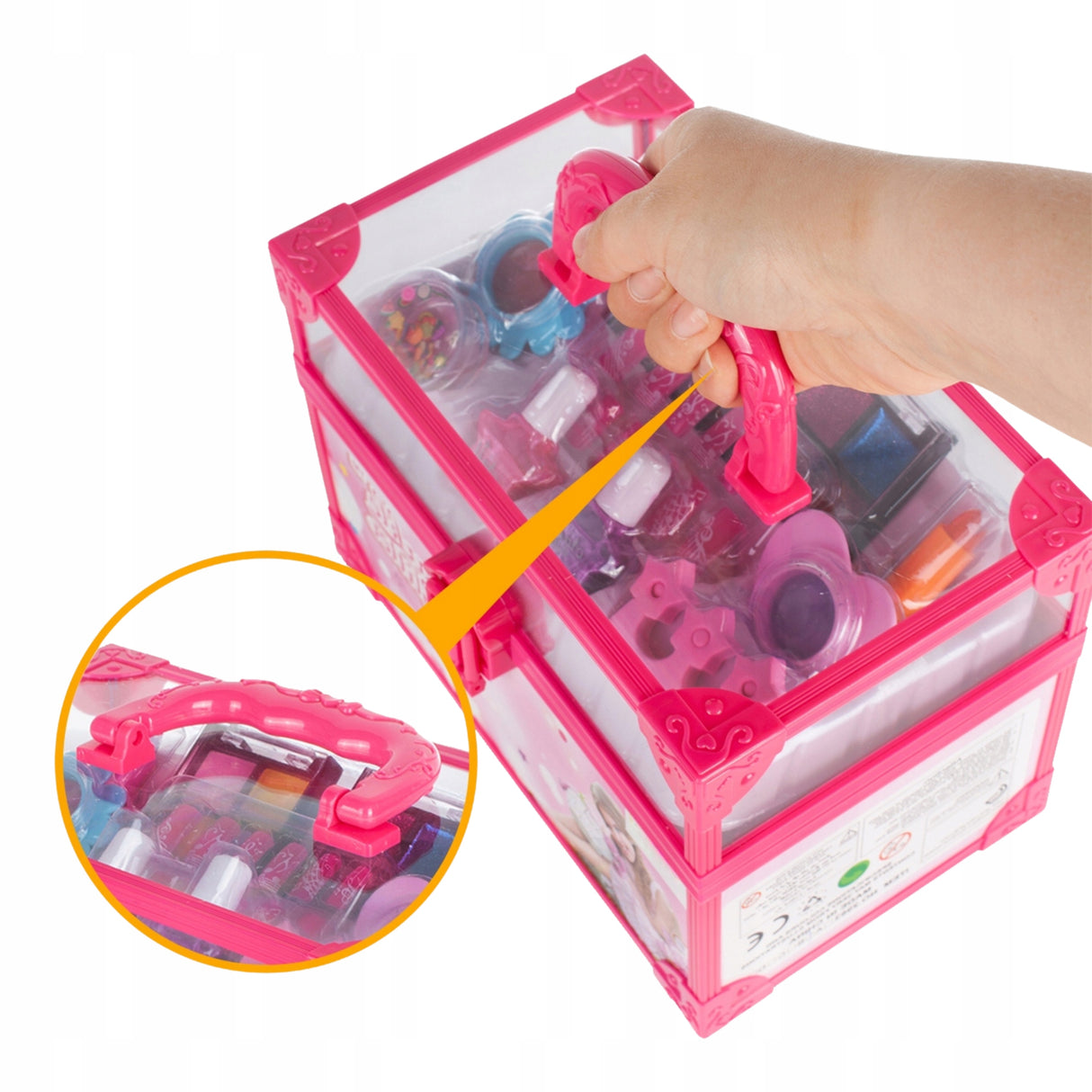Zestaw Manicure w Kuferku dla Dzieci do Malowania Make Up Lakiery Paznokcie