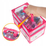Zestaw Manicure w Kuferku dla Dzieci do Malowania Make Up Lakiery Paznokcie