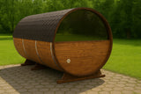 Sauna Ogrodowa Beczka 340 cm Szwedzkie Drewno Zestaw z Piecem HARVIA PC90
