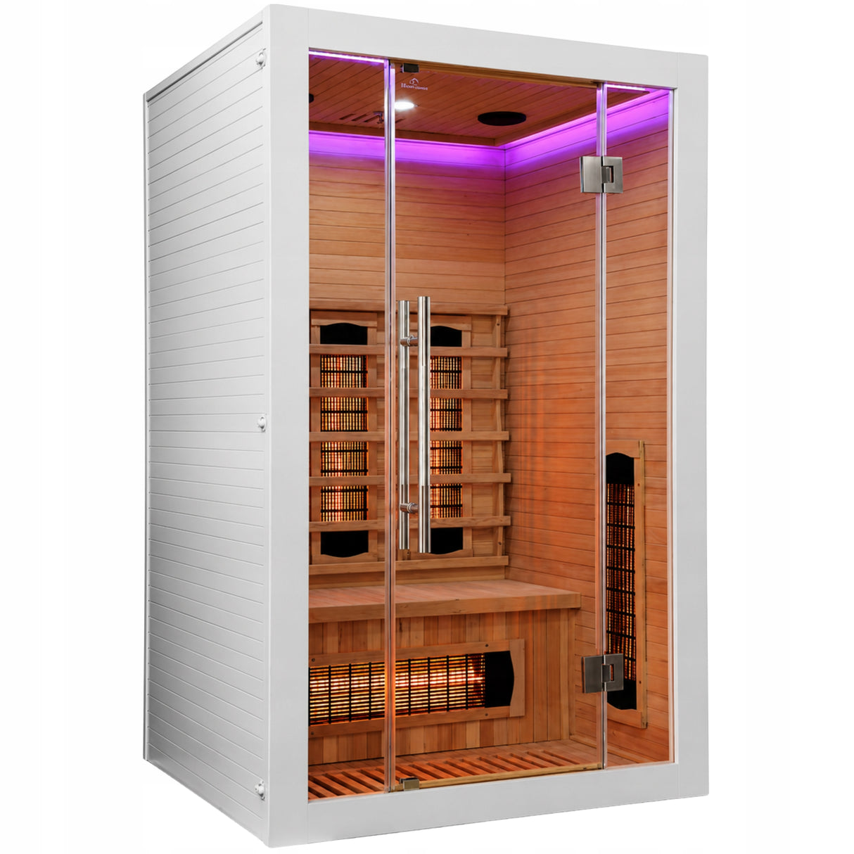 Sauna Dwuosobowa Infrared Domowe Spa na 2 Osoby Biała Lumi Core Relaks