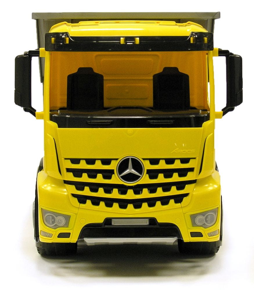 Wywrotka Mercedes Gigant Żółta Max 150 kg Zabawkowa dla Dzieci 3 Osie