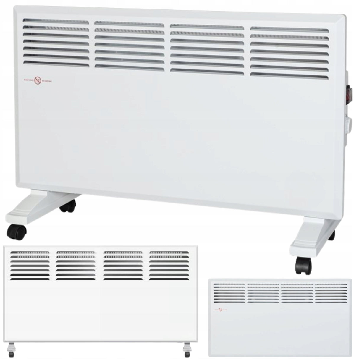 Grzejnik Konwektorowy Elektryczny Energooszczędny z Termostatem 2000W Biały