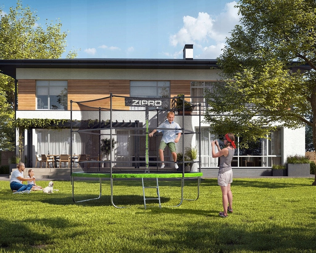 Trampolina ogrodowa z siatką wewnętrzną dla dzieci 304-312cm 10FT POVES
