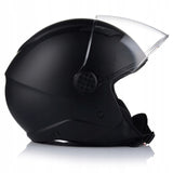 Kask Motocyklowy Otwarty CHOPPER Otwierany VITO UNO Czarny Mat L