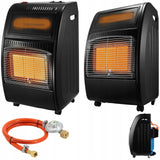 Grzejnik Gazowy na Butle Piecyk Farelka Reduktor Gaz LPG Czarny 2w1 5700W
