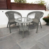 Zestaw Mebli Ogrodowych technorattan Classic Mini SZARY 3 el. Balkon