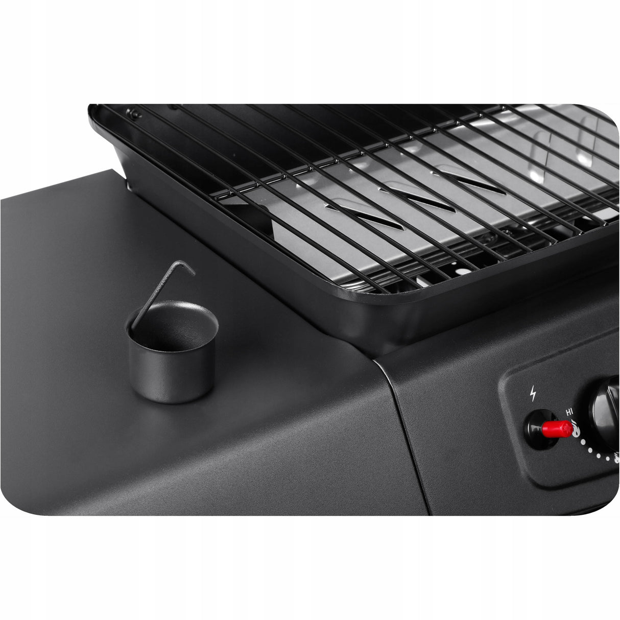 Grill Gazowy Czarny Kompaktowy Teesa BBQ 2000 2 palniki 5 kW TSA0080