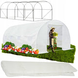 Tunel Foliowy [18 m²] 6x3m [FOLIA + STELAŻ] | BIAŁY | STELAŻ 25mm |