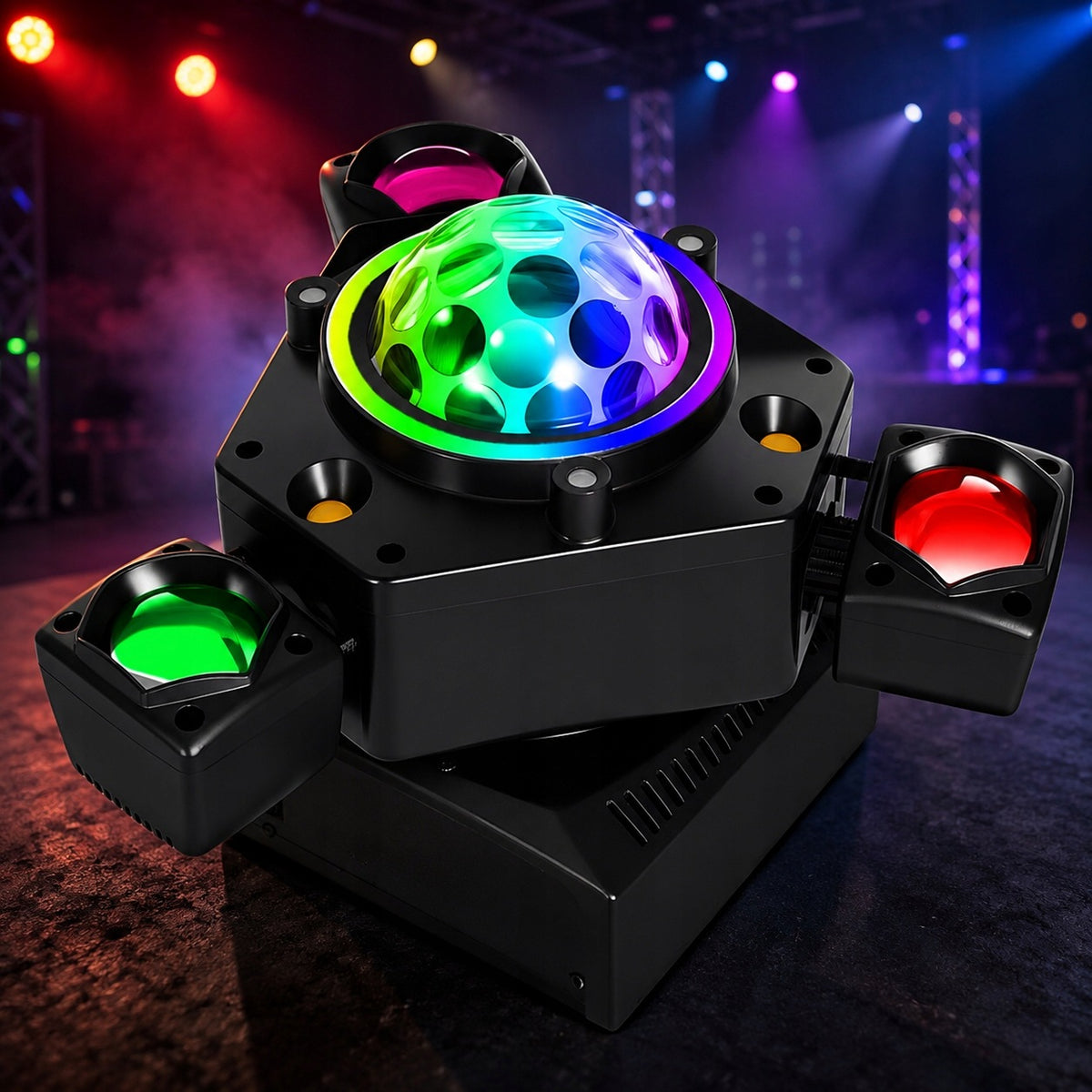 Światło Sceniczne LED RGBW 150 W Aktywowany Dźwiękiem z Pilotem DMX512
