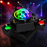 Światło Sceniczne LED RGBW 150 W Aktywowany Dźwiękiem z Pilotem DMX512
