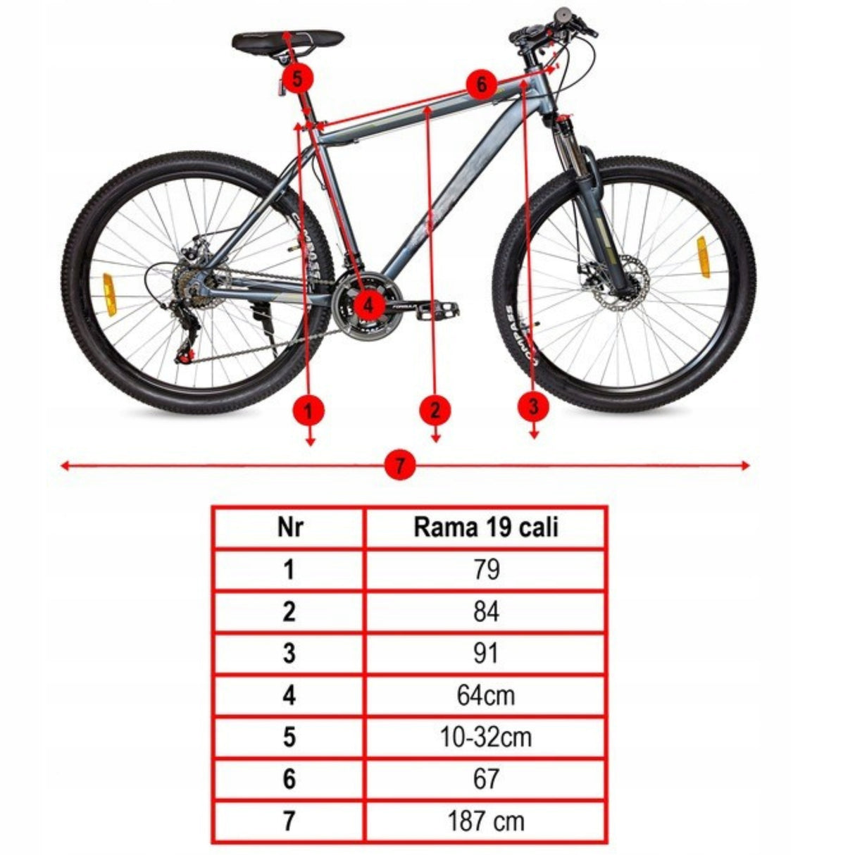 Rower Górski SHIMANO 21 Biegów Tarcze Rama 19" 165-179 cm Koła 27,5" Cali