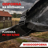 Namiot Garażowy na Motor Szary Polietylen PE Kompaktowy Wodoodporny 2x3m