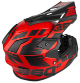 Kask Cross Enduro S Czerwony Quad MTB Homologacja EU Lekki Daszek
