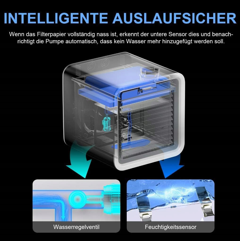 Wentylator Mini Klimatyzator Oczyszczacz VAZILLIO C11 10W 3w1 Pojemność 360