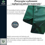 Dach Pawilon Poszycie Wodoodporny M5 Zielony 4x3m z Kominem do Cyrkulacji
