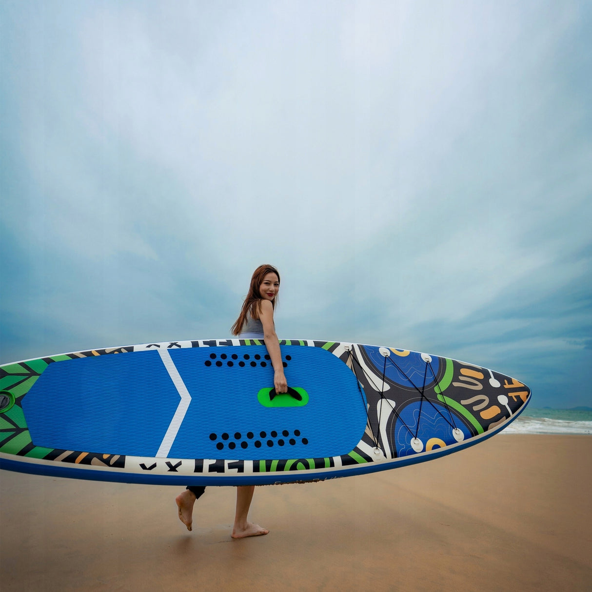 Deska Wiosłowa Nadmuchiwana Paddle Board z Akcesoriami Niebieska do 150 Kg