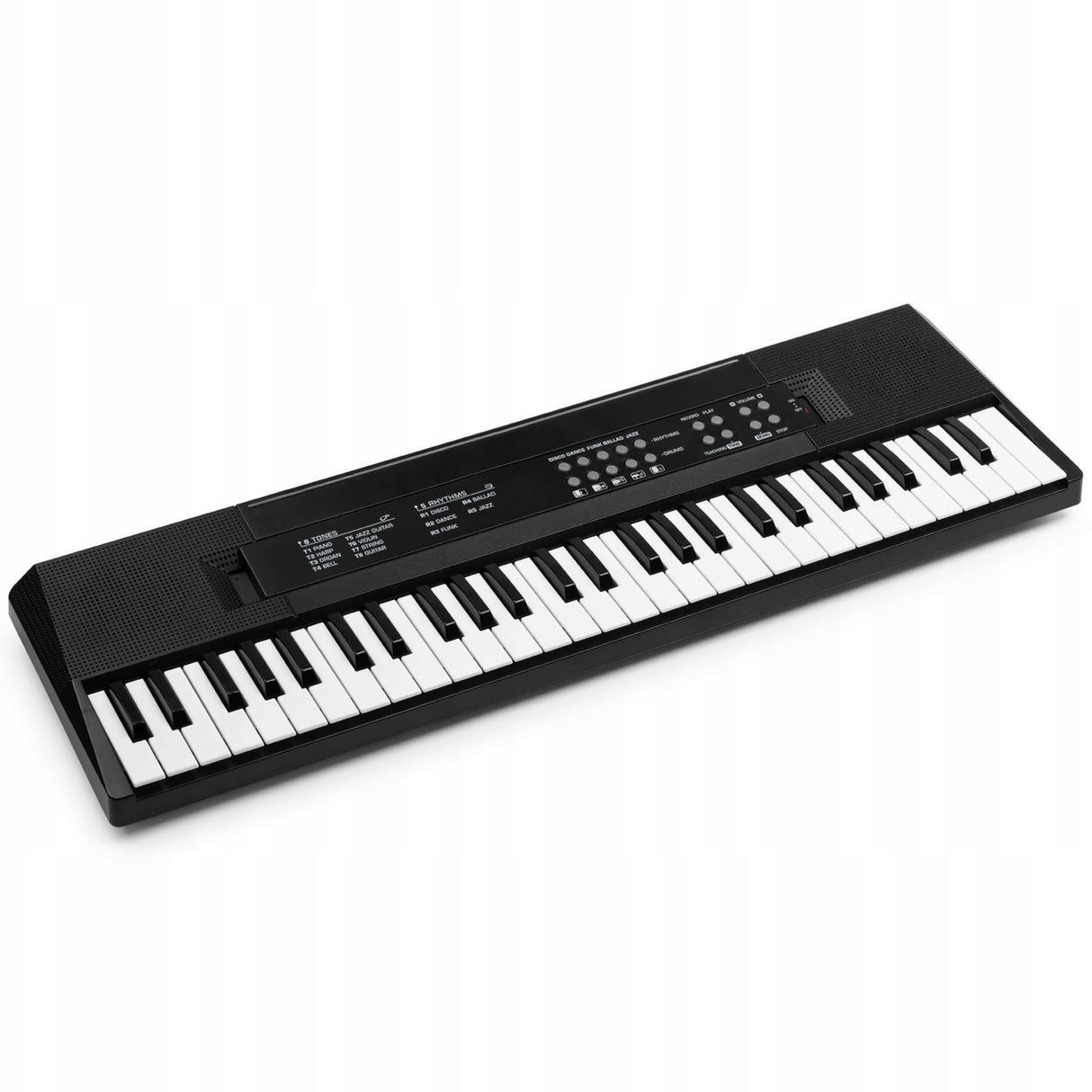 Keyboard z Akumulatorem + Mikrofon 49 Klawiszy dla Dziecka Czarny do Nauki
