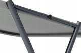 Huśtawka Ogrodowa Dwuosobowa Stal Poliester 171x130x173 cm do 220 Kg Szara