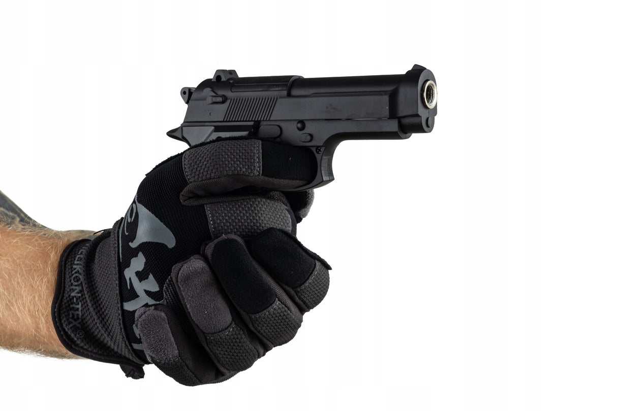 Pistolet na Kulki Metalowy Pistolet Beretta z Tłumikiem + Duży Granat 6mm