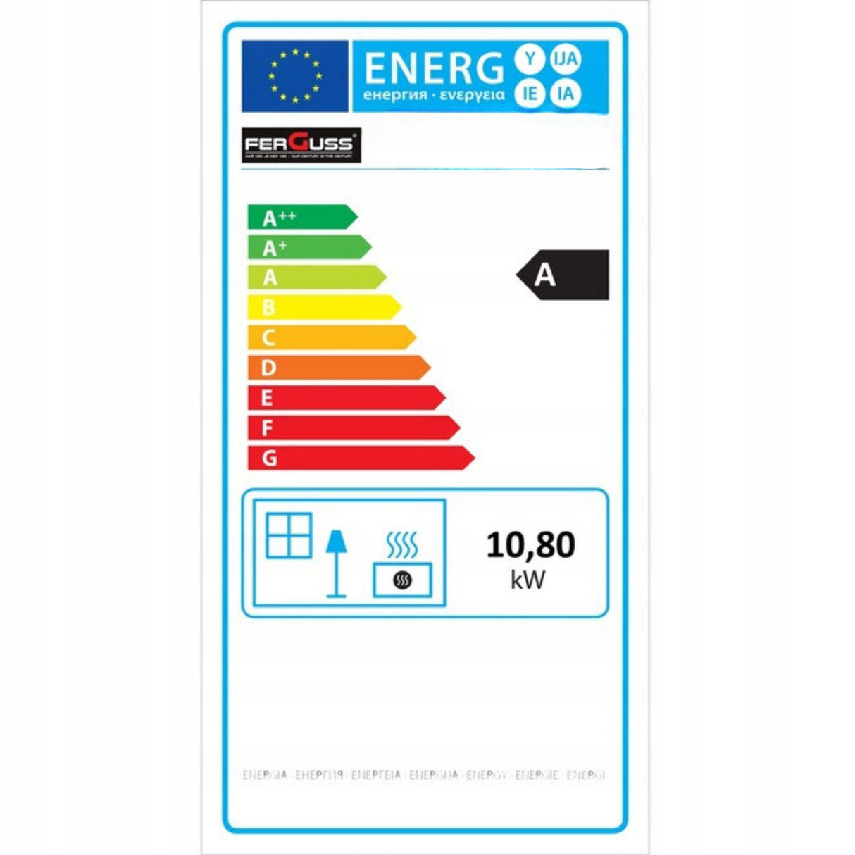 Piec Koza Żeliwny Kominek 10,8 kW Stalowy Piecyk Komin Czarny Żeliwny