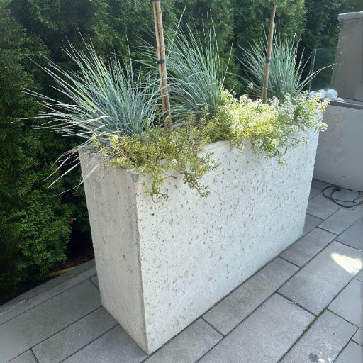 Donica Betonowa MROZOODPORNA Beton Architektoniczny 200kg | 100x30x65 Poves