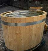 Sauna Ogrodowa Beczka 240 cm z Piecem HARVIA PC90 i Balią Szwedzkie Drewno