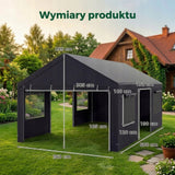 Garaż Namiotowy Magazynowy Wiklinowy Wiata Odporny na Zimę do Samochodu