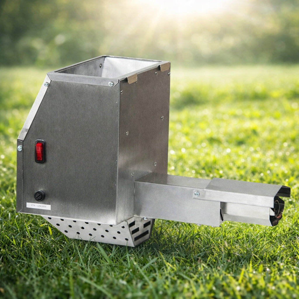 Wędzarnia Elektryczna Ogrodowa Metalowa Smoker BBQ Generator Dymu Srebrna