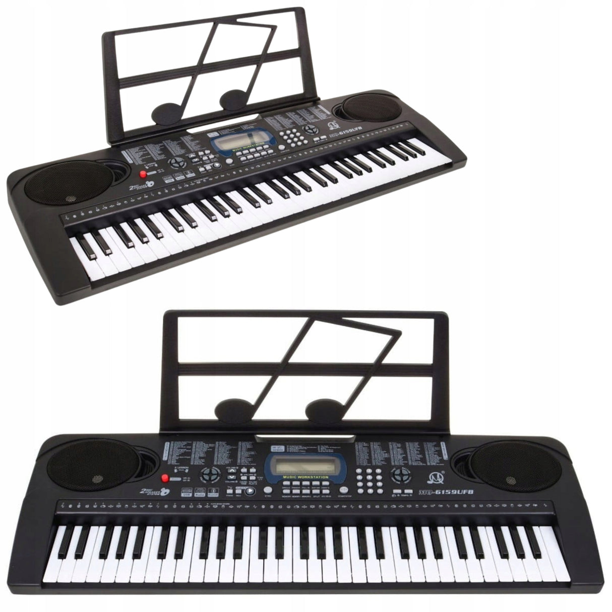Keyboard Organy dla Dzieci Organki Stojak na Nuty Mikrofon do Nauki Gry