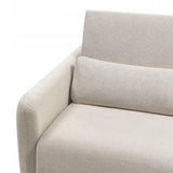 Sofa Rozkładana z Funkcją Spania i Pojemnikiem Jasnobeżowa 160x105/192 cm