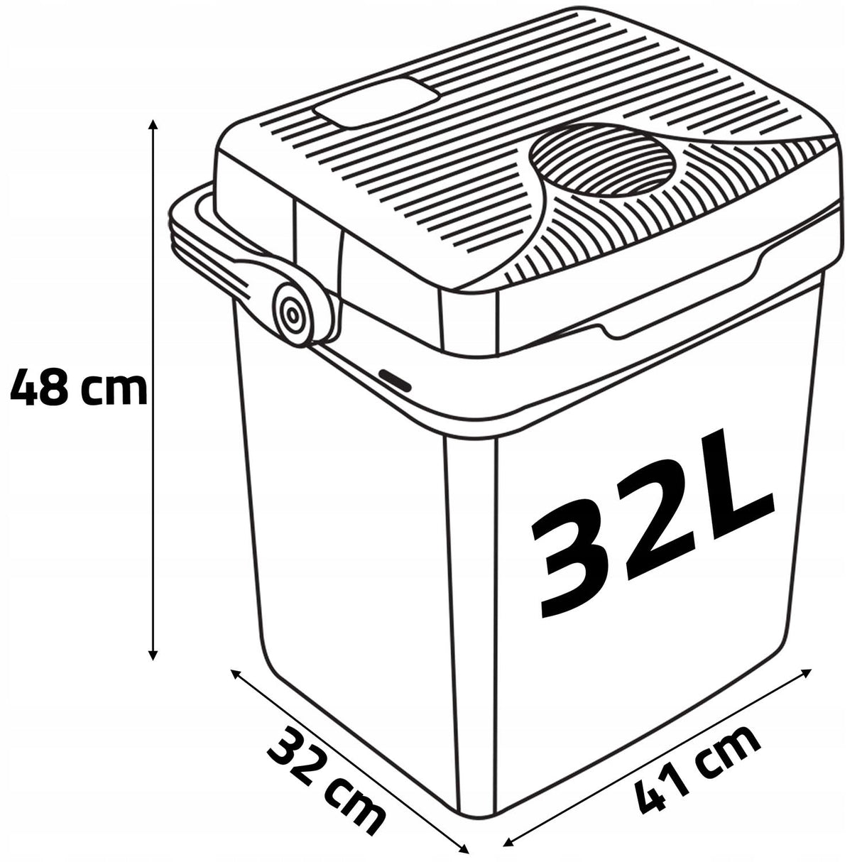 Lodówka turystyczna samochodowa grzanie 32 litry 12V/230V USB POVES