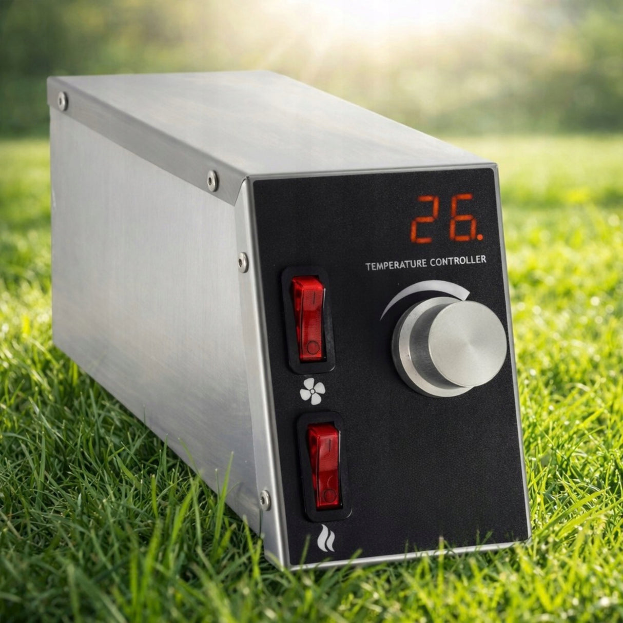 Wędzarnia Elektryczna Ogrodowa Metalowa Smoker BBQ Generator Dymu Srebrna