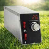 Wędzarnia Elektryczna Ogrodowa Metalowa Smoker BBQ Generator Dymu Srebrna