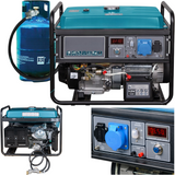 Agregat Prądotwórczy Gaz LPG Benzyna DUAL FUEL ZESTAW 230V 6,5kW AVR 16KM