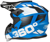 Kask Cross Enduro L/XL Homologacja EU Lekki MTB Quad Daszek Niebieski